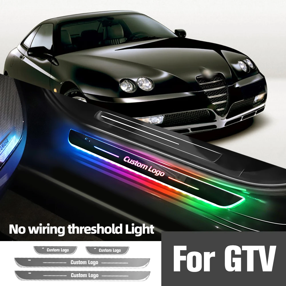 

Для Alfa Romeo GTV 916 1995-2005 2003 2004 Автомобильная фотосессия с индивидуальным логотипом подсветка порога двери Welcome аксессуар