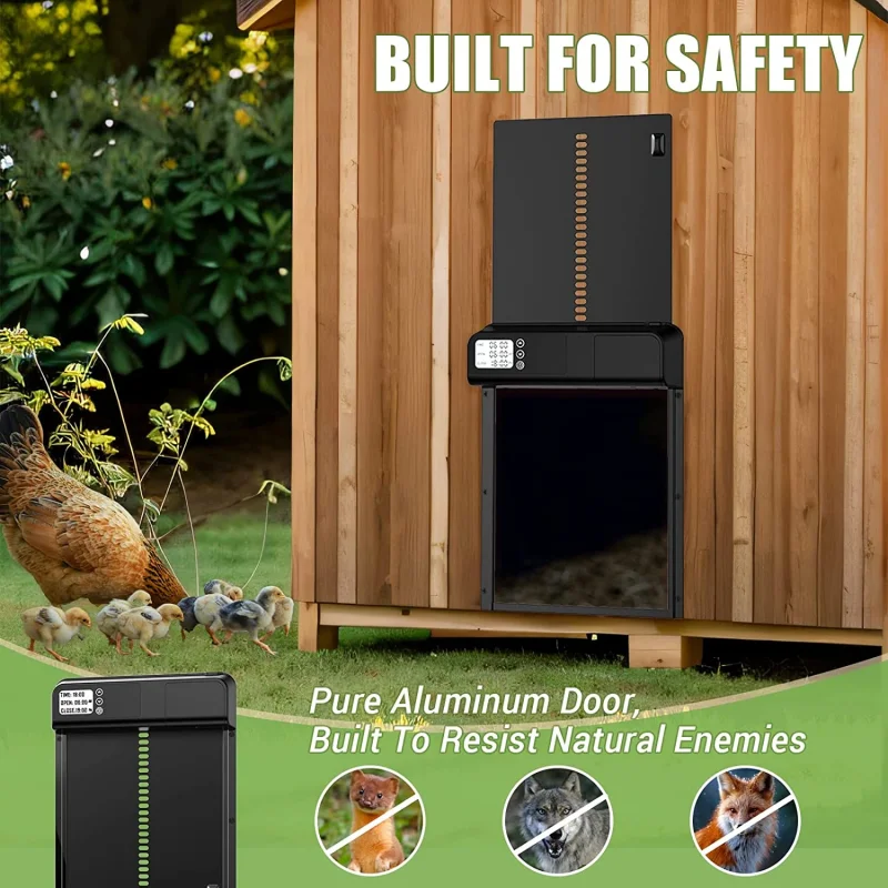 Automatic coop door motor Intelligent timer Coop door Waterproof pet cage portal outside farm