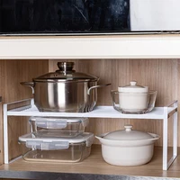 White Metal Over The Sink Shelf with Modern Design,  Display Stand Organizer for Kitchen Accessories 2