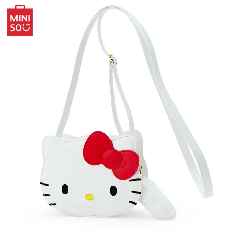 

MINISO оригинальная сумка через плечо Hello Kitty Kuromi My Melody из сплава аниме милая девочка сердце Cinnamoroll 3D сумка через плечо