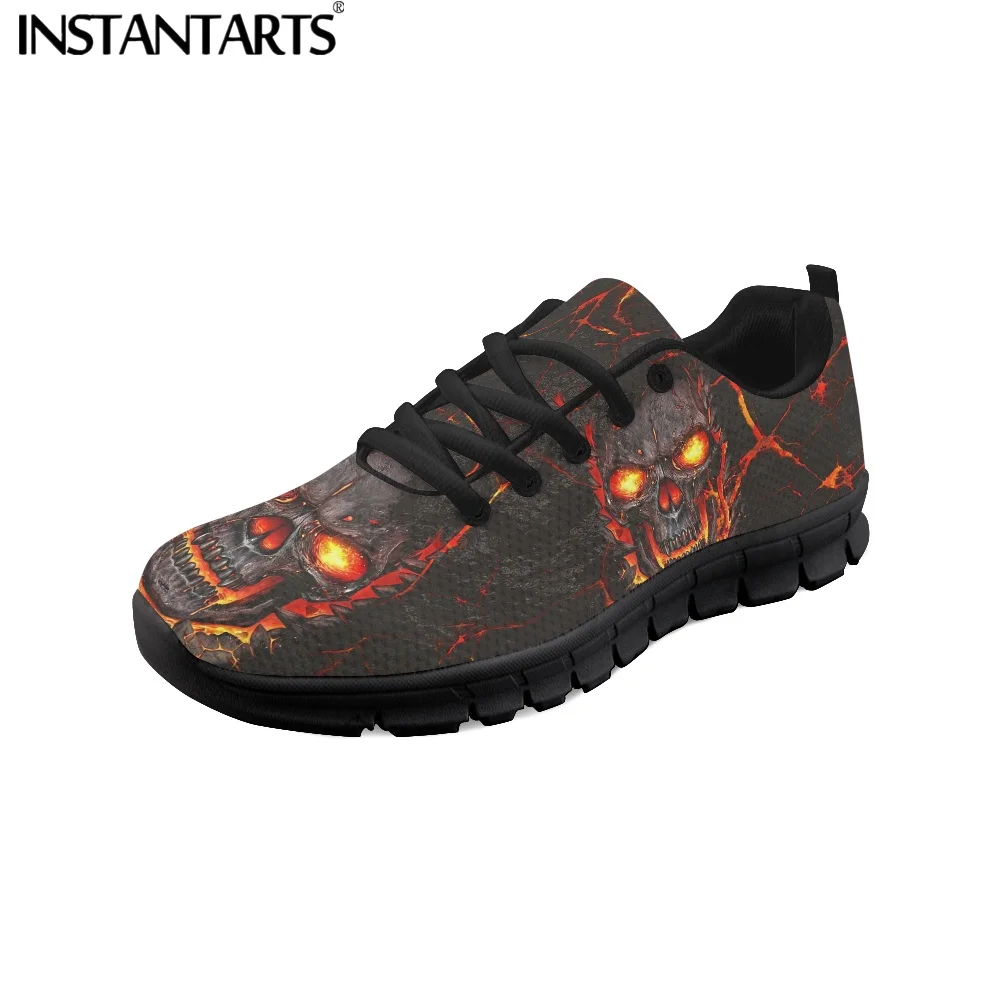 Shoes For Women Lava Skull 3D Print Autumn Breathable Flats Shoes Female Sneakers Casual Zapatillas Chaussure Femme