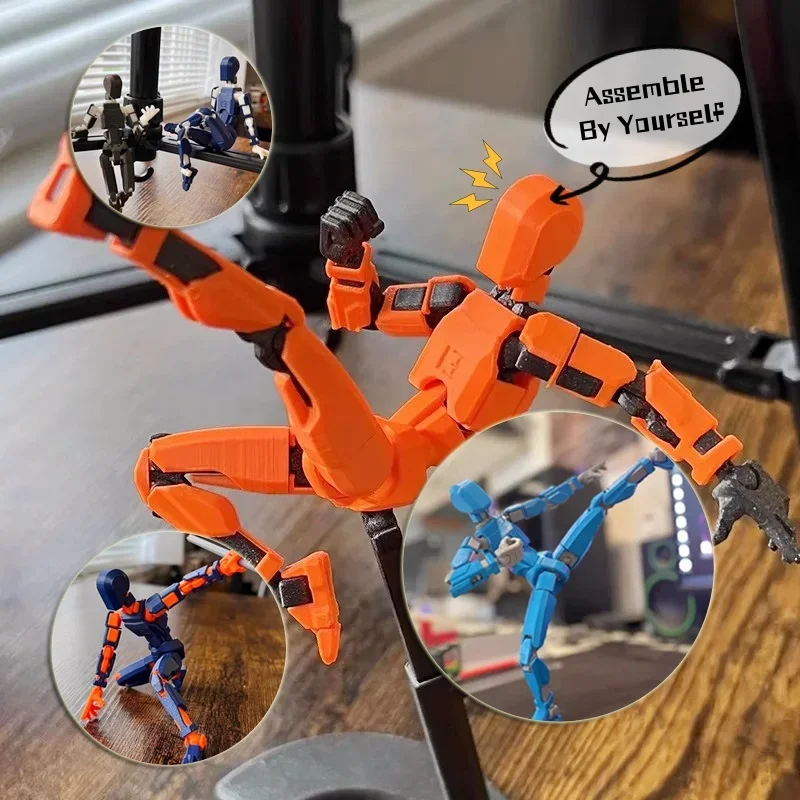 변신로봇 변형 애니메이션 피규어 6 in 1 Ko 프레다킹 크레이지 비스트 핏 클랜 로봇 장난감 선물, 34cm 8 다관절 이동식 모양 변경 로봇 2.0, 3D 인쇄 마네킹 더미 캐릭터 피규어 장난감, 어린이 성인 부모-자녀 게임