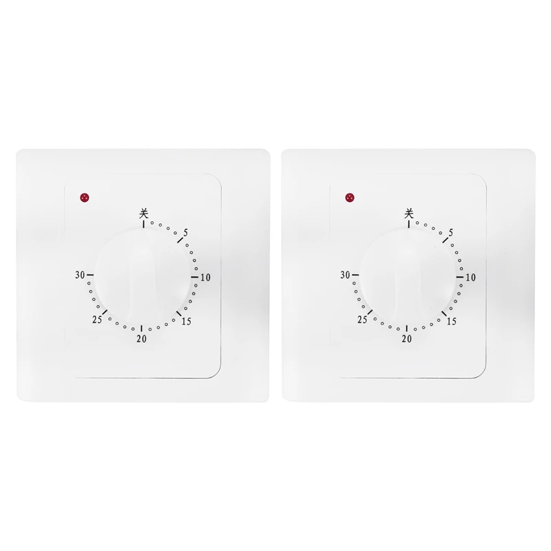 2XAc220V10A30MinCountdownTimerSwitchElectricDigitalTimePlug