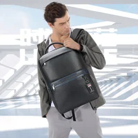 BOPAI New Men's Backpack Commuter Business Breathable Large Capacity Computer Bag Multifunctional First Layer Cowhide Backpack 2