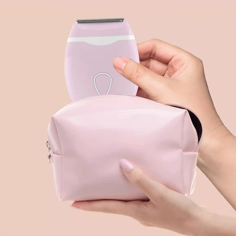 여성용 휴대용 전기 면도기, 무선 비키니, 다리, 겨드랑이, 음모 트리머, 탈착식 헤드 포함, 습식 및 D형