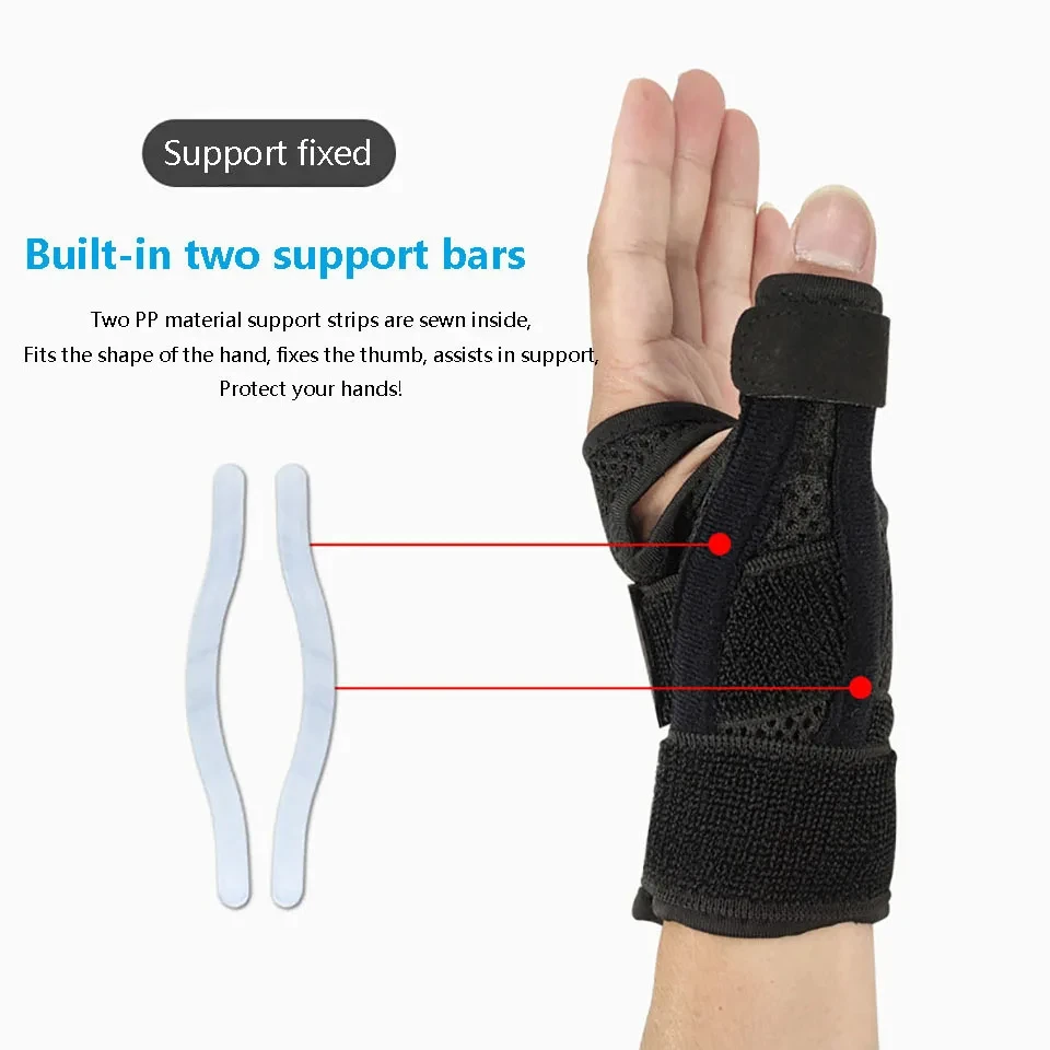 Flexible Thumb Splint Wrist Support Brace for Tendonitis Arthritis Breathable Fits Right and Left Hand 1PC