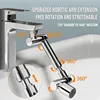 1-2PCS Tobotic Arm Universal Faucet With Rotatable Extension Washbasin Aerator Joint Rocker Splash Proof And Splash Proof Water 4
