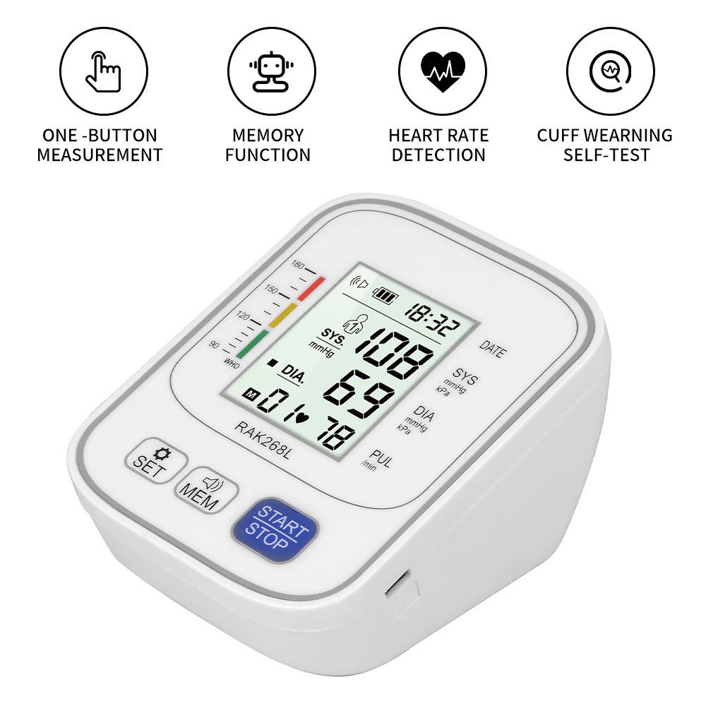 Szkia Digital Blood Pressure Monitor Presion Arterial Medical Health Equipment Sphygmomanometer Arm Sphygmomanometer