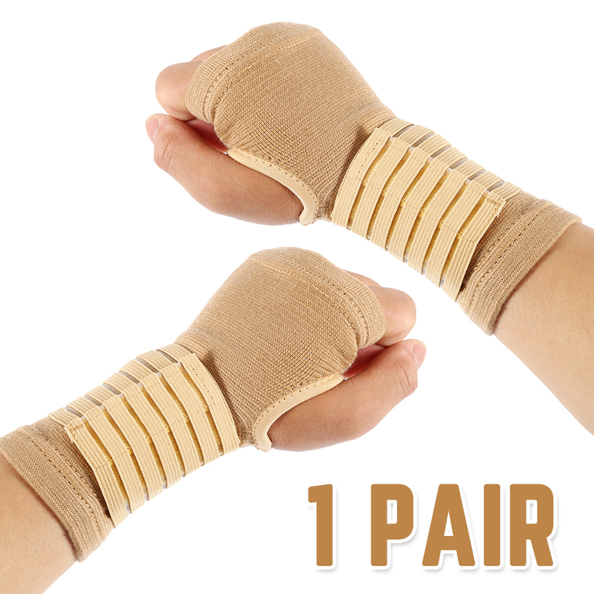 2 Pair Breathable Wrist Support Professional Splint Wrist Brace Band Arthritis Carpal Tunnel Hand Thumb Wrist Protector Women