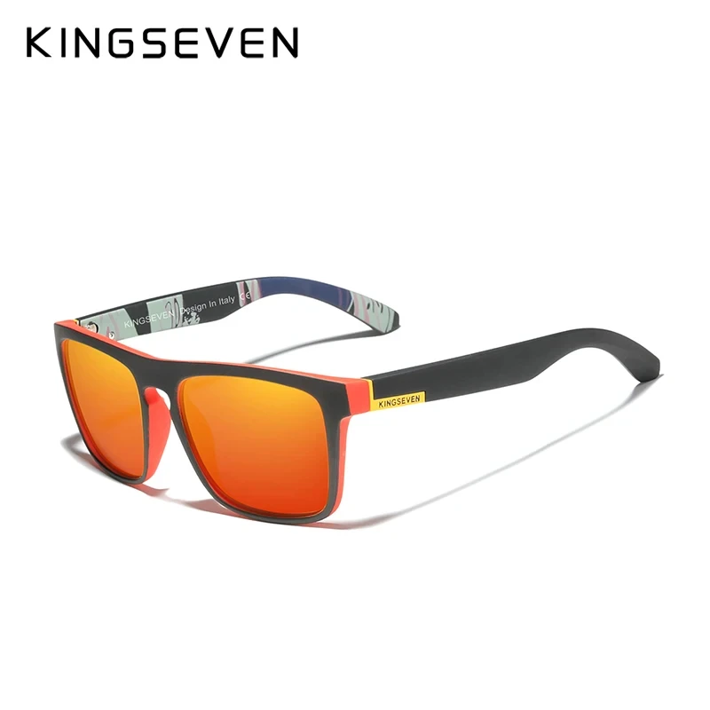 

KINGSEVEN поляризационные солнцезащитные очки для мужчин с зеркальными линзами TR90 оправа UV400 защита для спорта на открытом воздухе очки аксессуары очки