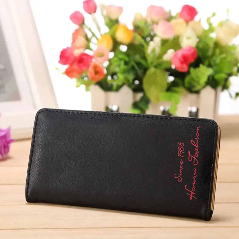 2022 Ladies Wallet Fashion Leather Buckle Long Wallet Coin Purse Card Holder Clutch Ladies Money Bag 