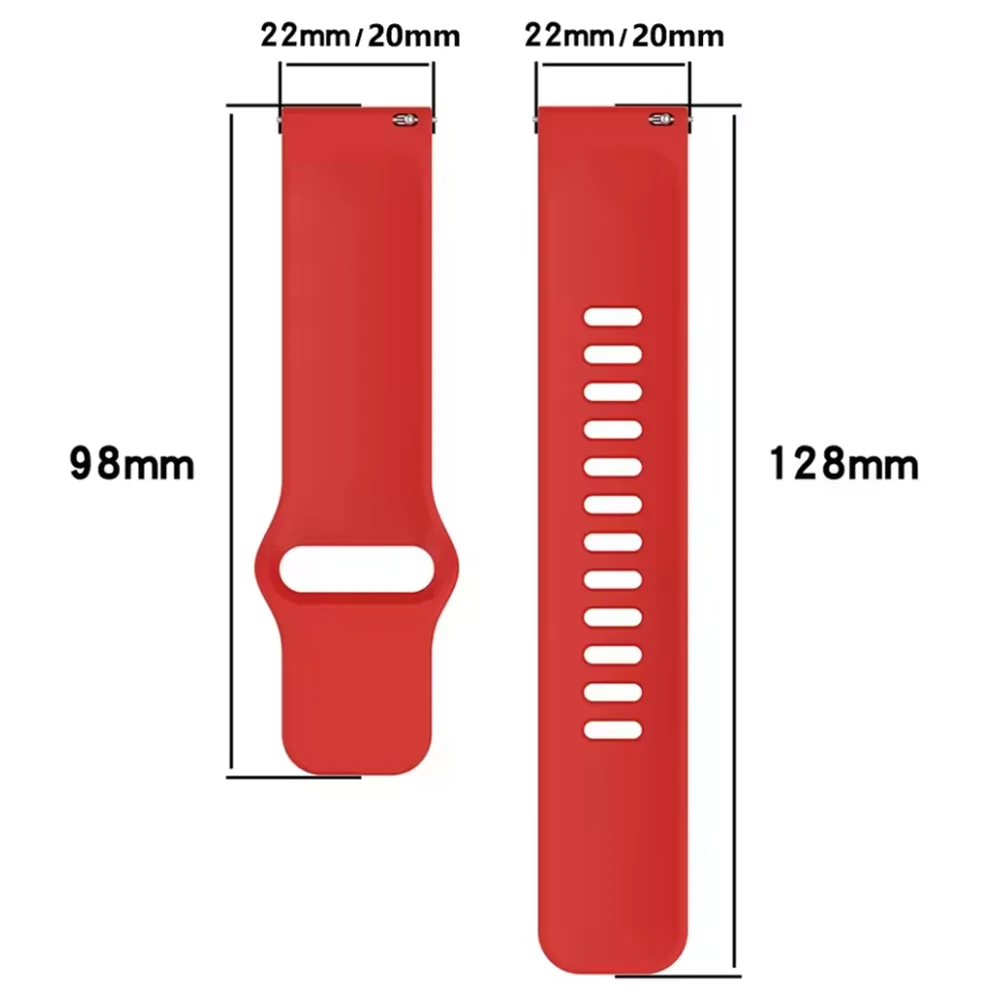 Sports Silicone Strap | 20mm & 22mm Adjustable Replacement Band Bracelet