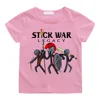 Hot Game Stick War Cartoon Graphic T-shirt Kids Baby Girls Cartoon Short Sleeve Clothes Boys Streetwear Soft Camisetas Tee-shirt 1