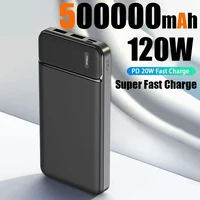 120W 50000mAh Power Bank Portable Super Fast Charging External Battery Powerbank High Capacity Power Bank For Xiaomi Multi Devic