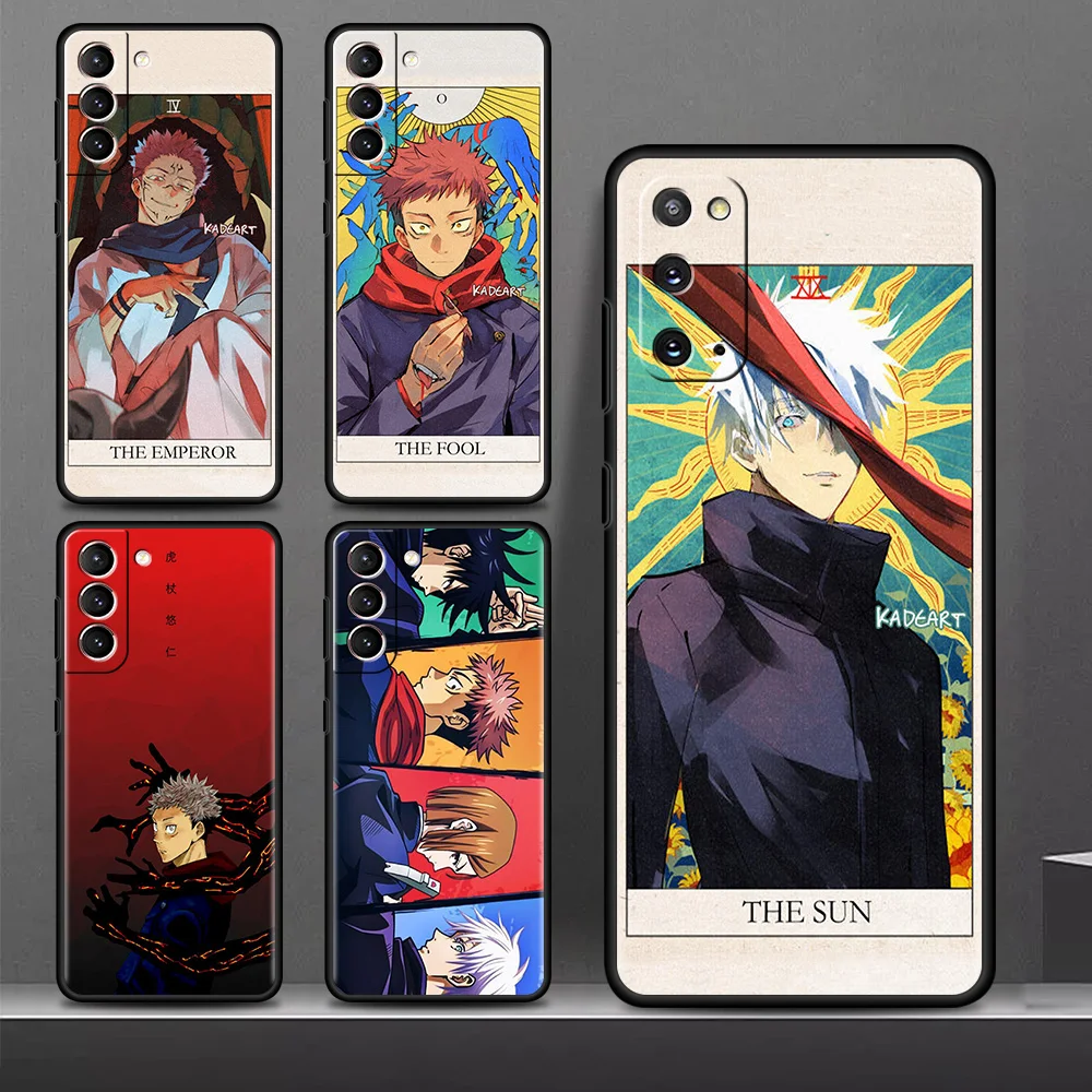 Soft Case For Samsung Galaxy S21 Ultra S20 FE Plus S10 Lite S9 S8 S10e S7 Edge A52 A51 A12 Phone Cover Jujutsu Kaisen Anime Capa | Мобильные