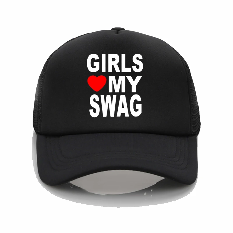 Casquettes de baseball imprimées GIRLS LOVE MY SWAG pour hommes et femmes, hip hop, respirantes, casquettes de camionneur, pare-soleil réglable, chapeau de papa