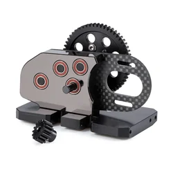 Complete Assembled 2Low Carbon Overdrive Transmission 30% OD Gearbox with Delrin Skid for 1/10 Crawler SCX10 Gspeed LCG Chassis