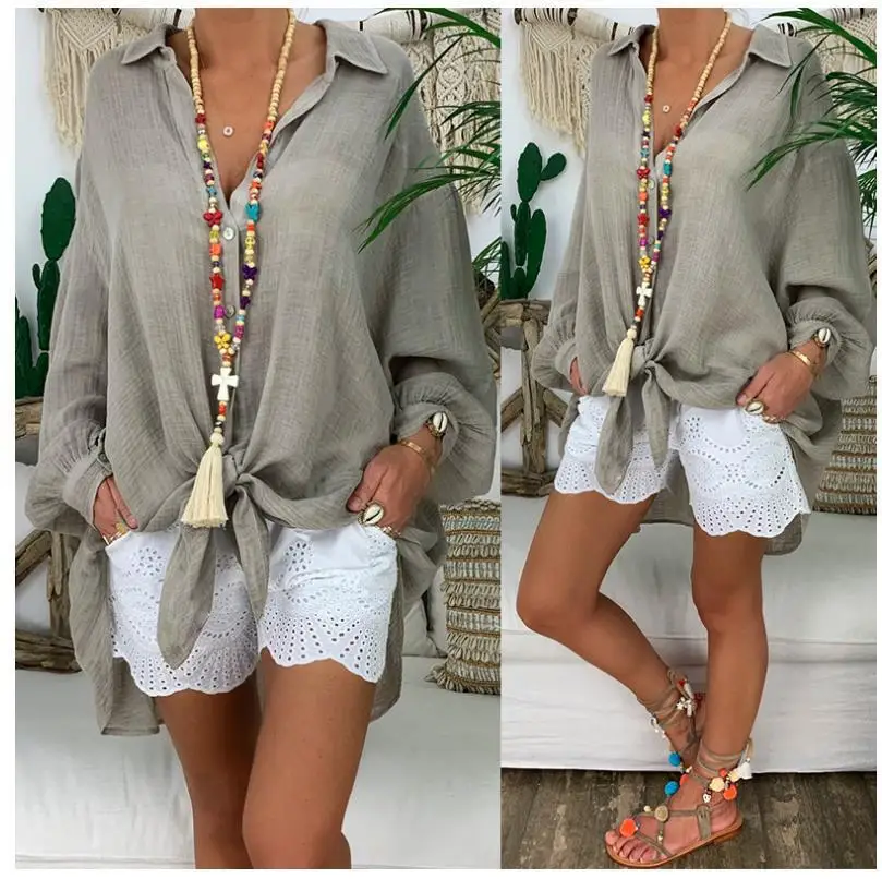 Women Summer Loose Blouse Dress
