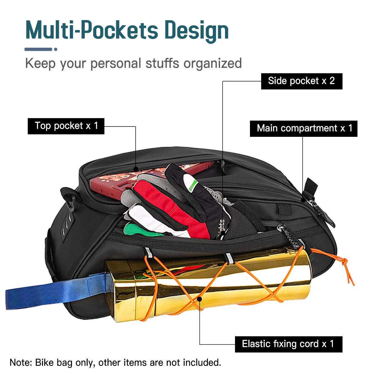 3-in-1 Bike Rack Bag Trunk Bag Waterproof Bicycle Rear Seat Bag Cooler Bag with 2 Side Hanging Bags Cycling Cargo Luggage Bag