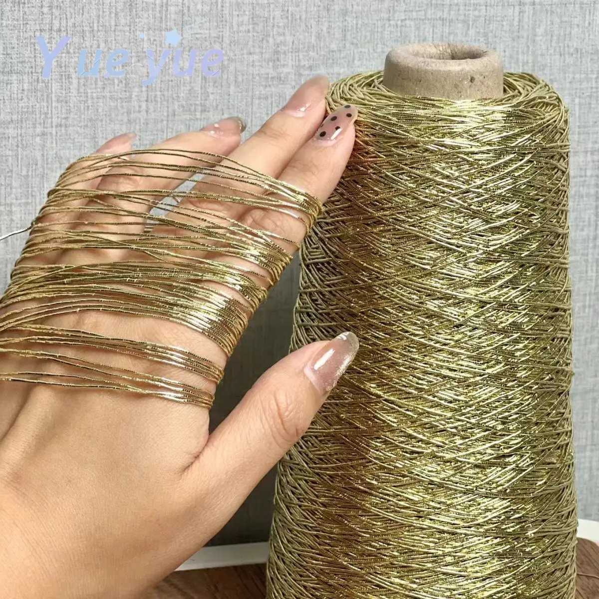 New Silver Handmade Yarn Popular Same Style Woven Small Silver Bag Woven Flash Core Wire Crochet Needle 200g 1 Ball Yarn 4