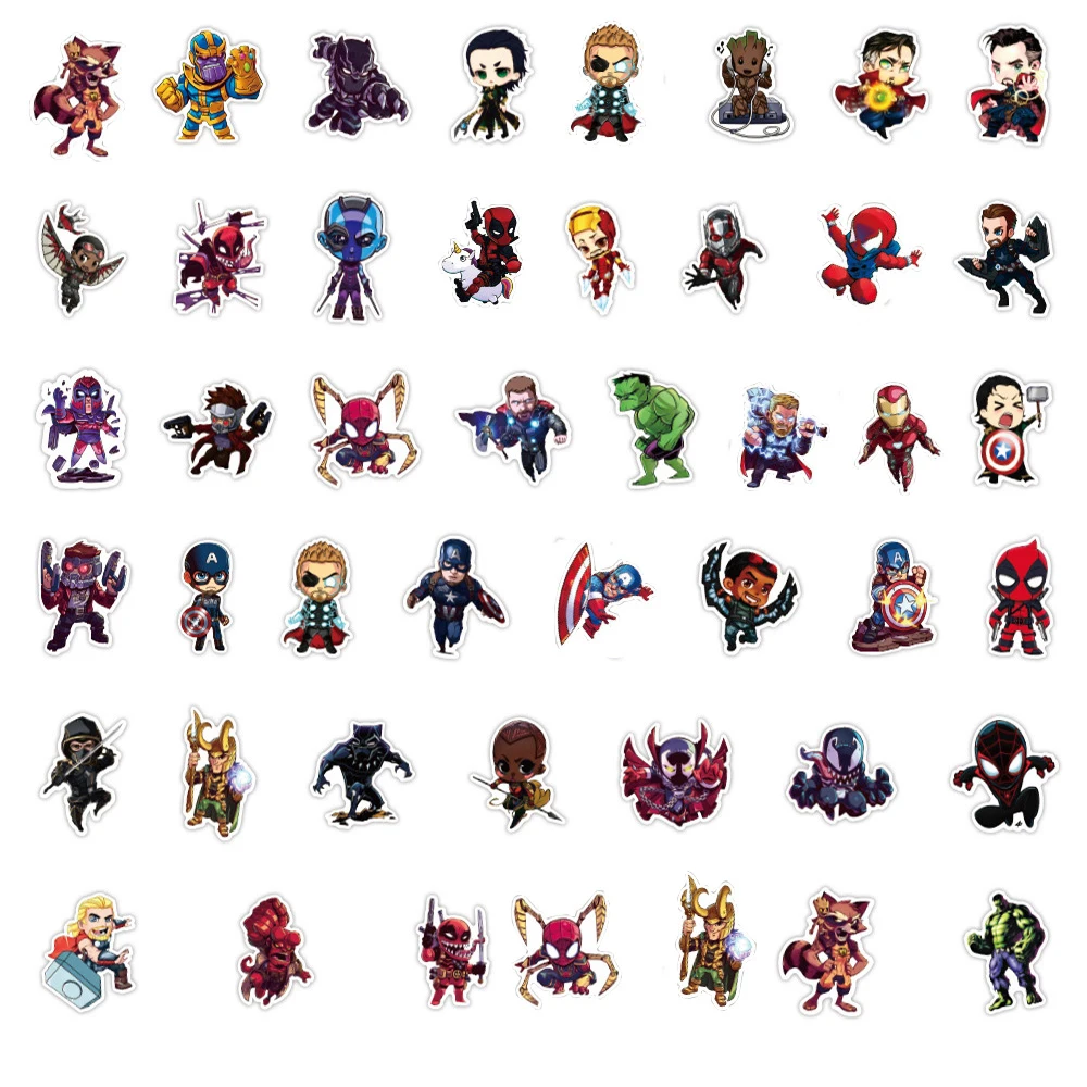 10/30/50/100PCS Disney Marvel The Avengers Stickers for Kids DIY