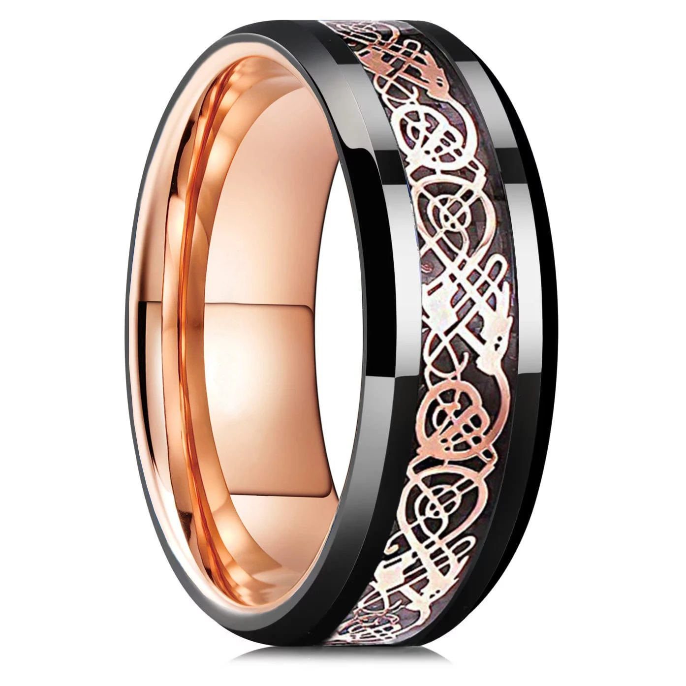 Mens Wedding Bands Black Rose Gold Mens Wedding Ring Black Rose Gold Fashion Men Aliexpress