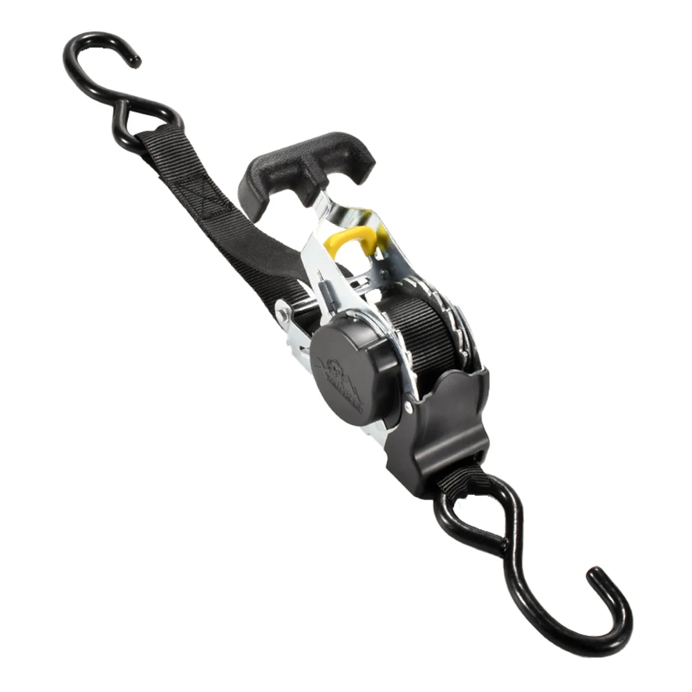 Load Luggage Strap Motorcycles Ratchet Strap with S Hook Heavy Duty Auto Retractable Ratchet for Trailers Vehicles Boat