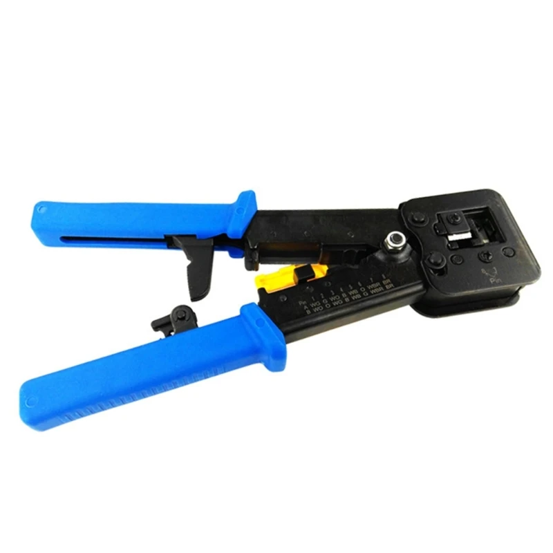 6P/8P RJ45 압착 펜치 도구 손 LAN 케이블 스트리퍼 와이어 절단 압착