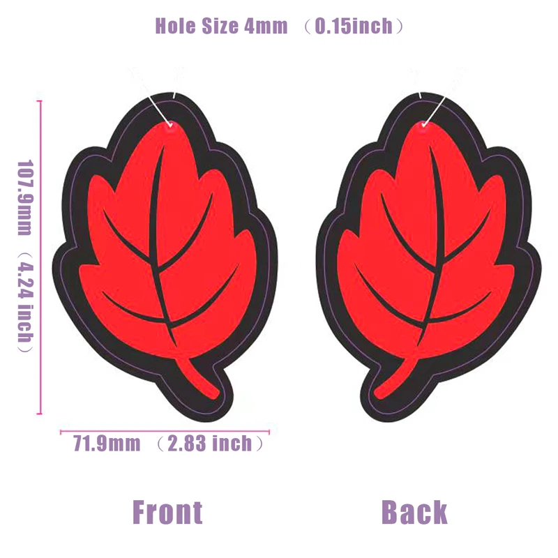 Car Air Freshener Natural Scented Tea Paper Auto Hanging Vanilla Perfume Fragrance Leaf Shape Car Accessories Interior 6PCS