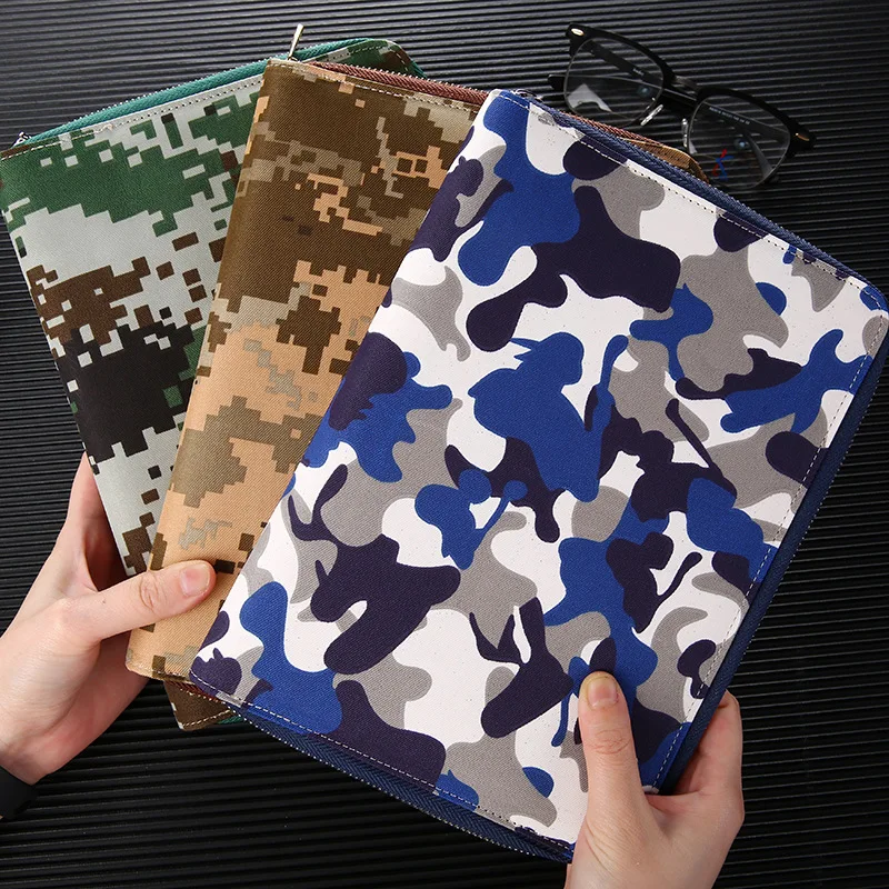 

A5 camouflage Loose-leaf Zipper Notebook Journal Binder Notepad Agenda Planner Organizer Diary Note Book Sketchbook Stationery