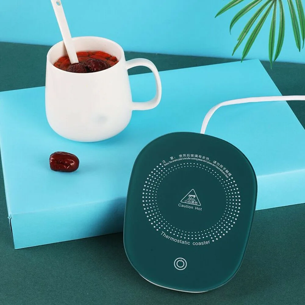 1PC Cup Heater Mat Smart Electric USB Cup Mug Tea/Coffee/Drink Warmer Heater Tray Mat 55/131°F Gravity Sensor Pad