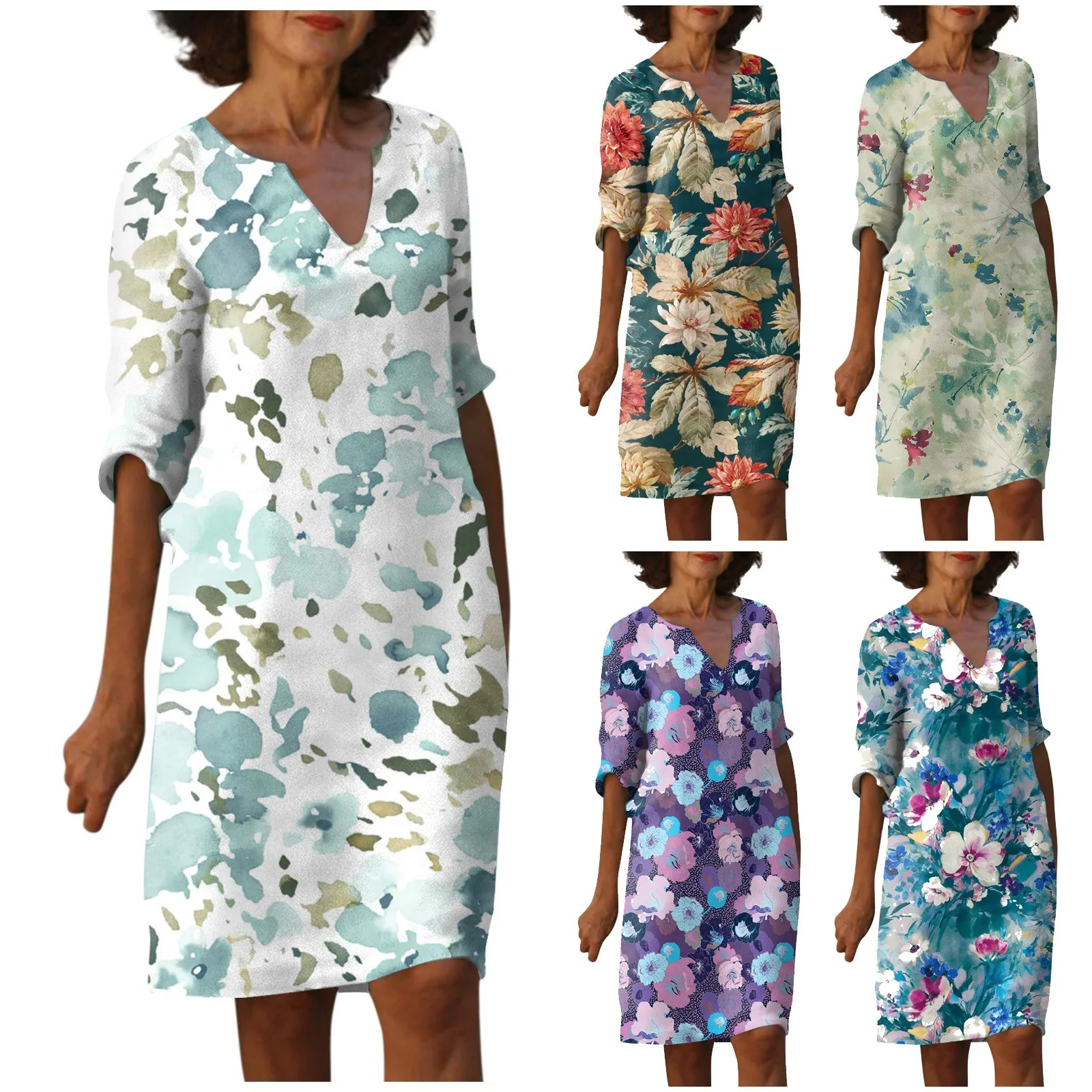 Summer Dresses For Women Beach Slim Fit Clubs Floral Printed Loose