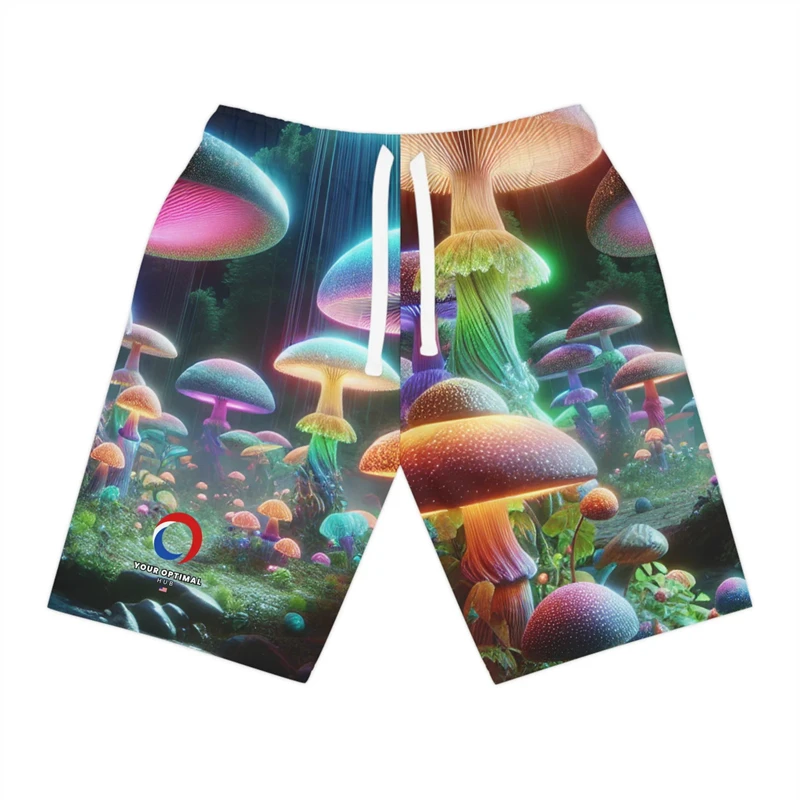 Psychedelic Mushroom Graphic 3D Printed Short Pants For Men Kids Clothes Hawaiian Beach Shorts Casual Fashion Shorts Mens Pants 3