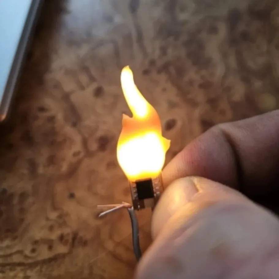 DC 3V-5V Led COB Flash Candles Edison Flame Warm White 2200K LED Filament Diode DIY Christmas Party Decoration 1pcs 30pcs 100pcs