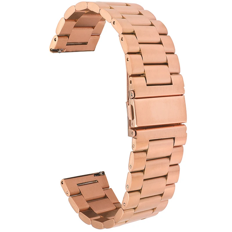 Sleek Metal Watchband - 18mm/22mm Adjustable Bracelet Strap