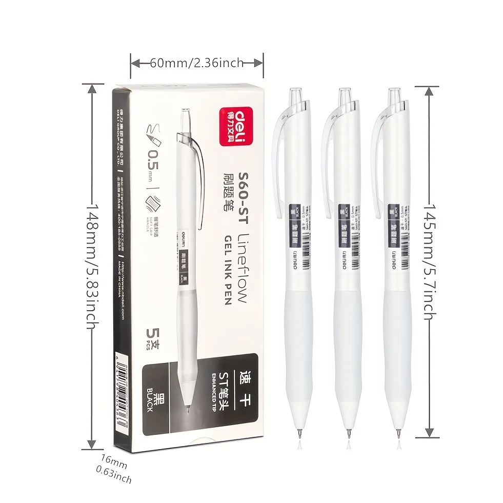 Large Capacity Gel Ink Pens – Smooth Writing with Soft Grip in Black, Blue, and Red