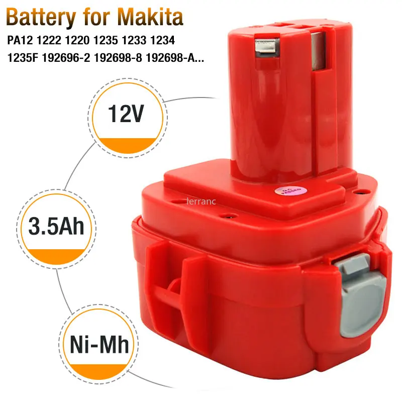 12V3500mAhNiMh30AhRechargeableBatteryforMakitaCordlessDrill