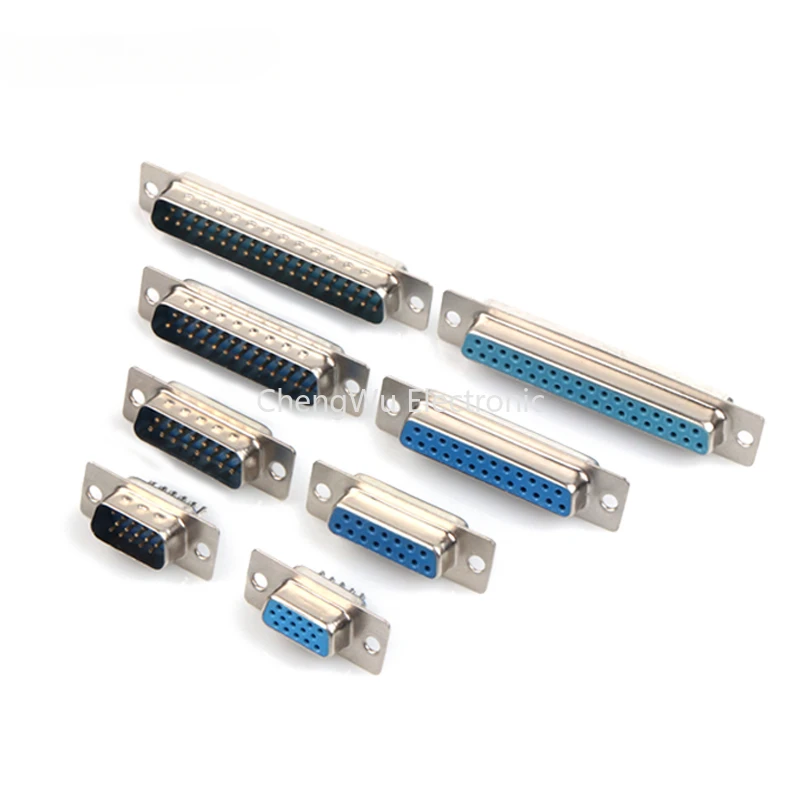 2 Pz Db9 Db15 Db25 Db37 Femmina/Maschio Montaggio Su Pcb Connettore A Saldare Presa Porta Seriale Rs232 Adattatore Db D-Sub 9/15/25/37 Pin