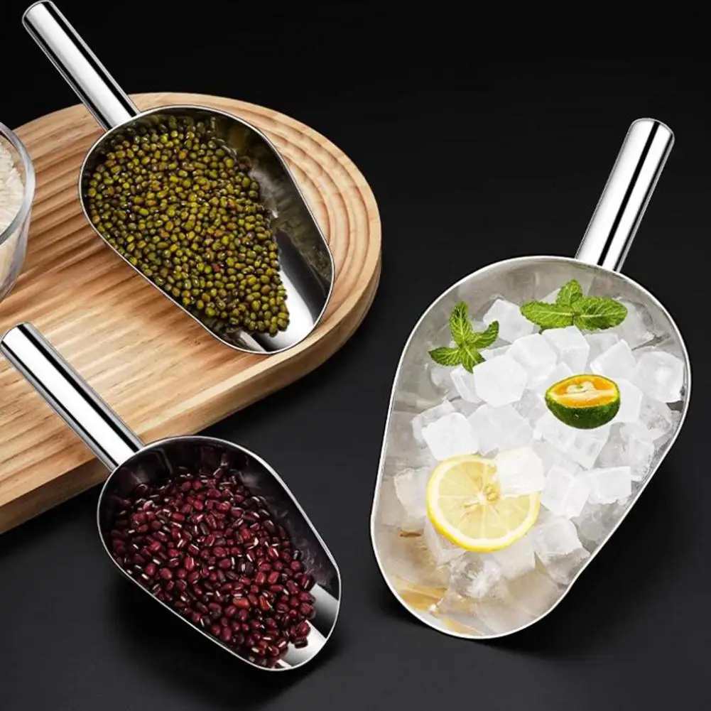 Flour Scoop Jars Rust-proof Stainless Steel Ice Shovel Multi-purpose Scoop Food Candy Pet Feeding Durable Versatile Tool ice shovel