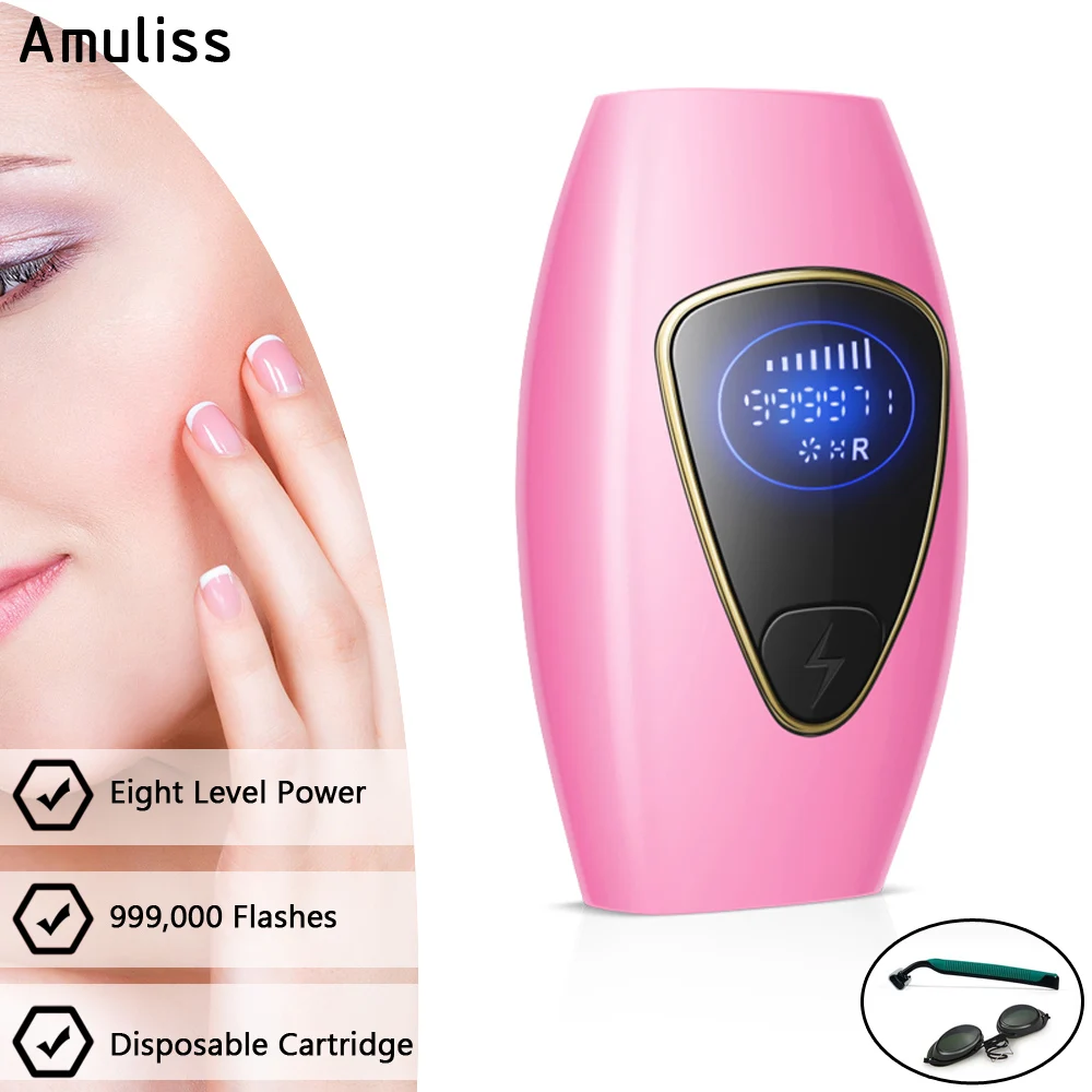 Amuliss Painless IPL Laser Hair Removal For Women Bikini Area Face Body Permanent At Home Light Hair Removal Handset Devices