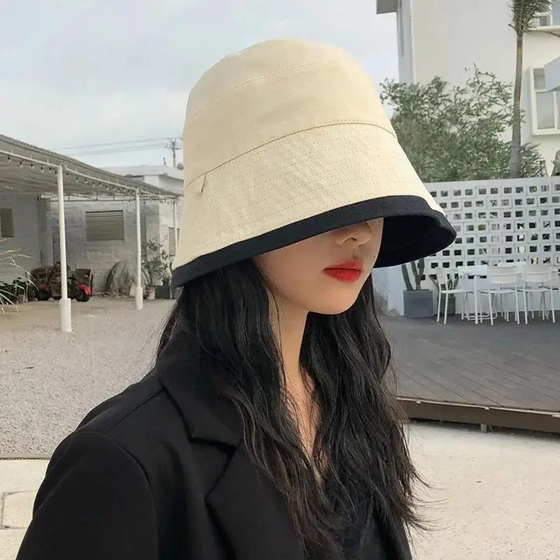 Summer Fashion Double Side Outdoor Travel UV Protect Fisherman Hats Sunshade Bucket Hats Accessories Women Creative Gifts