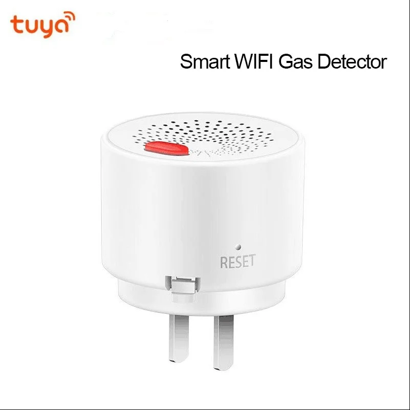 

Смарт-Датчик газовой сигнализации Tuya с Wi-Fi, домашний детектор газа, с подключаемым типа, с дистанционным управлением через приложение Smart Life/Tuya, поддержка Alexa Home
