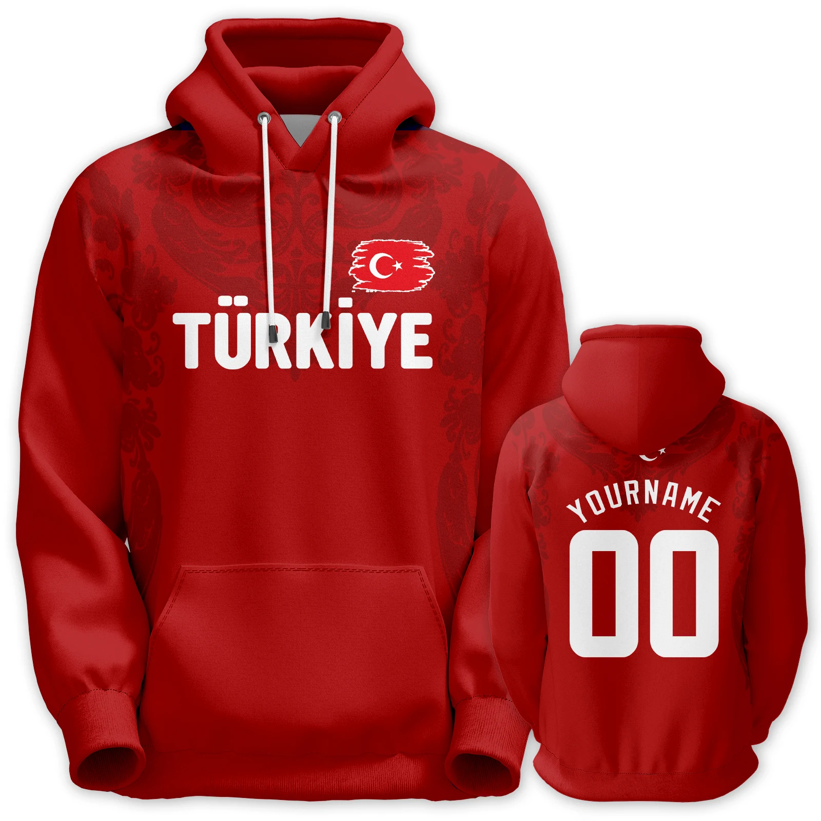 Turkey Basketball Hoodie 3D Print Name Number T&uuml;rkiye Pullover Sweatshirts Men Women Youth Tracksuit Fan Gifts S-5XL