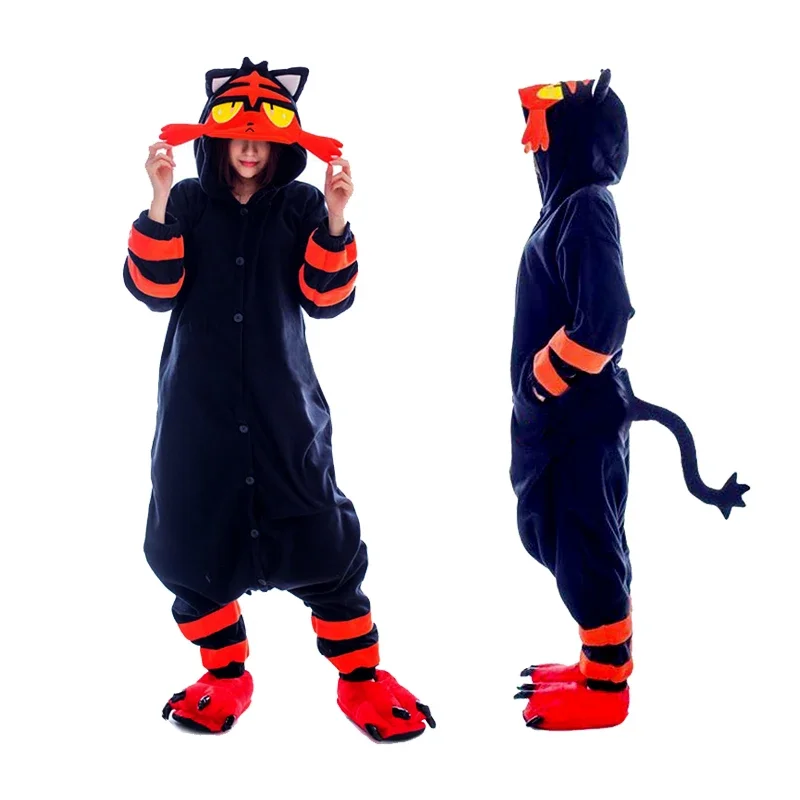 

Женские комбинезоны liten Kigurumi с туфлями полная искусственная аниме liten Косплей Костюм для Halleen Рождественская домашняя одежда