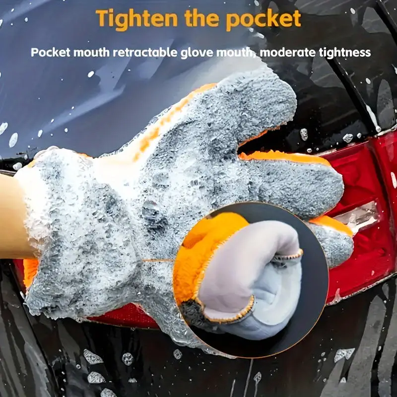 Microfiber Car Body Interior Cleaning Towel Gloves Soft Car Care Thicken Detailing Drying Cloth Clean Tool Wash Rags