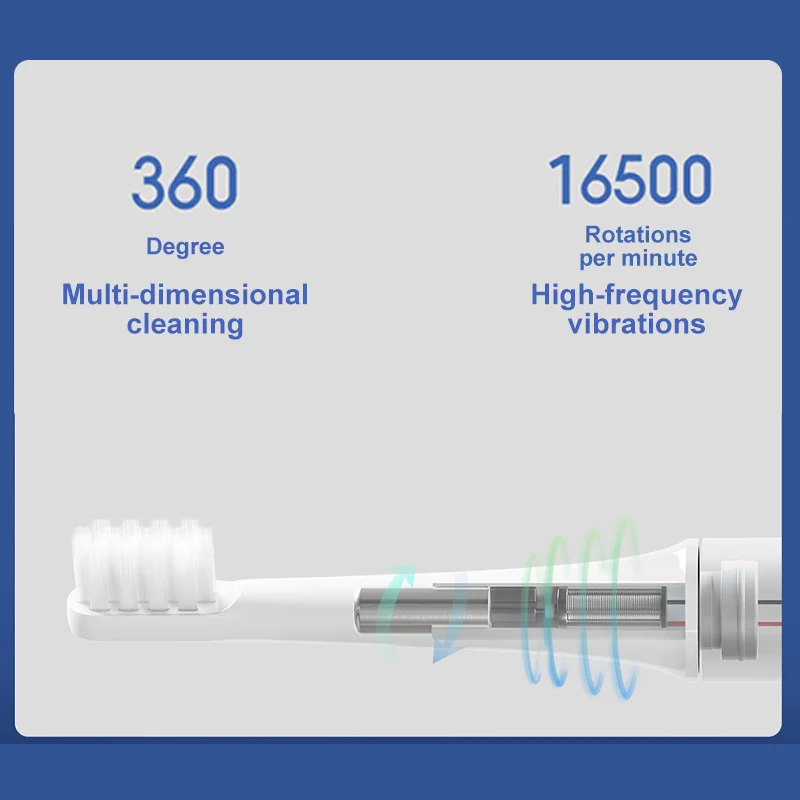 XIAOMI Mijia T100 Sonic Electric Toothbrush Mi Smart Waterproof Tooth Head Brush IPX7 Rechargeable USB Teeth Brush Whitening