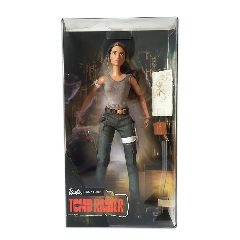 Original Mattel Barbie Dolls Tomb Raider Collection Black Label Toys for Girls Birthday Christmas Gifts Genuine Top Brand - Bilde 2