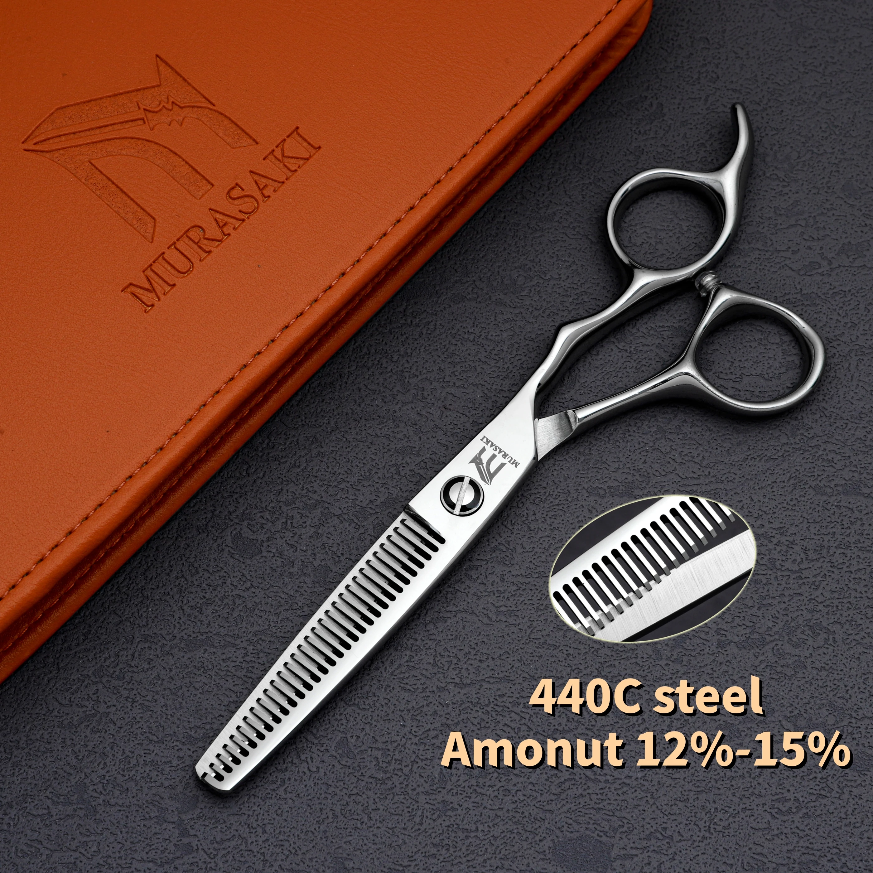 Professionelle Friseurscheren, Set aus 6 Zoll 440C Stahl-Haarschneidescheren, scharfes und langlebiges Friseursalon-Zubehör – Detail 14