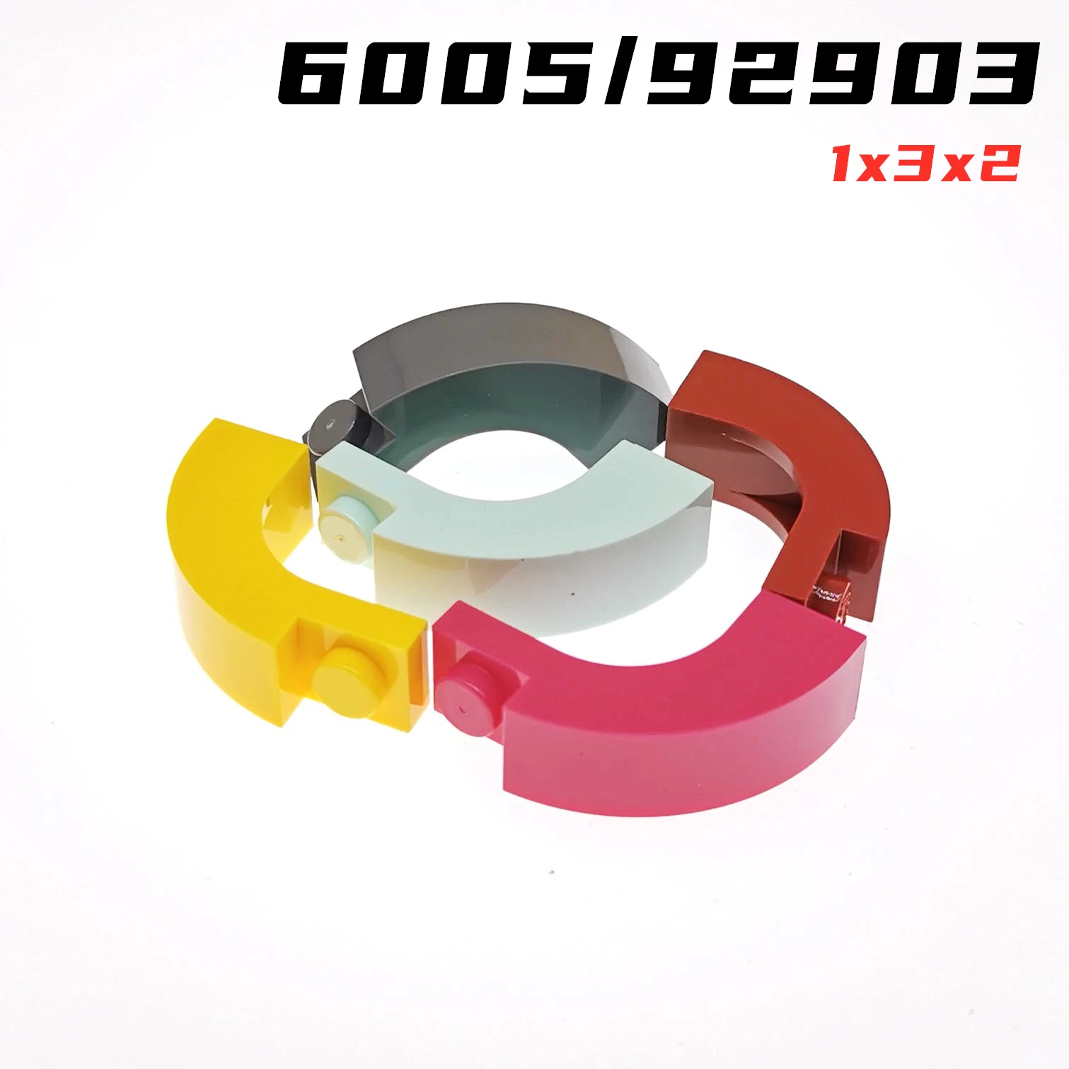 Rainbow Pig Moc Parts 6005 92903 Arch 1X3X2 Curvo Top Compatibile Mattoni Diy Assmble Building Blocks Particelle Kid Puzzle Toy