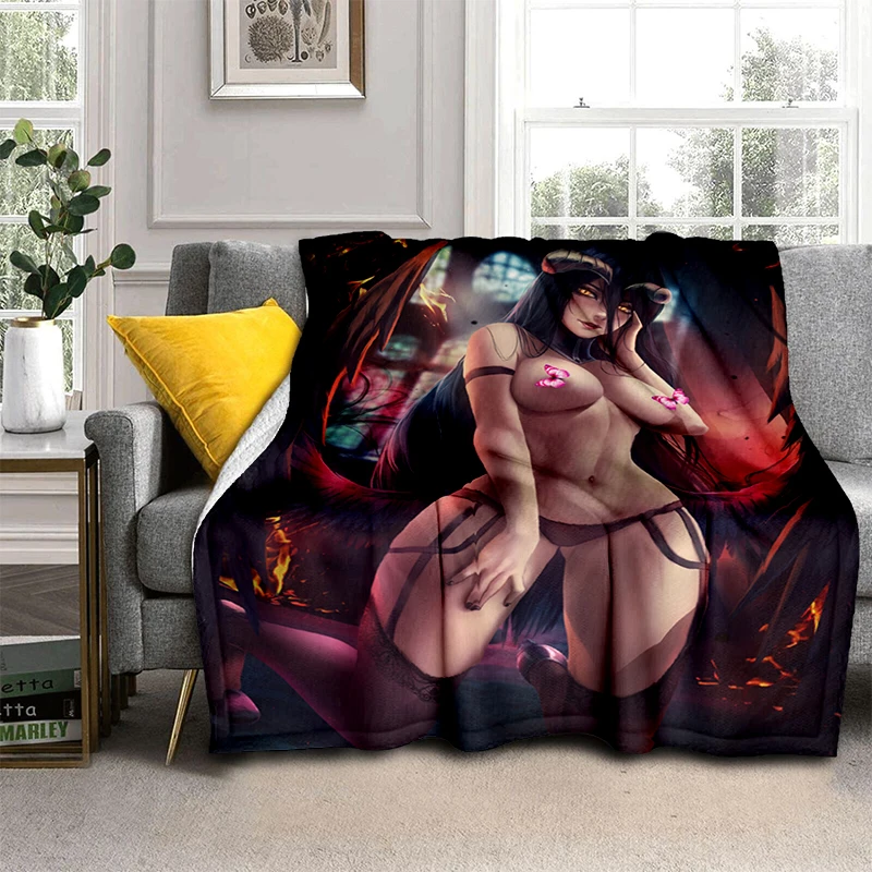 Hot Anime Sexy Girl Printed oversized manta sofa bed cover soft and hairy h blanket plaid Soft Warm Flannel Throw Blankets